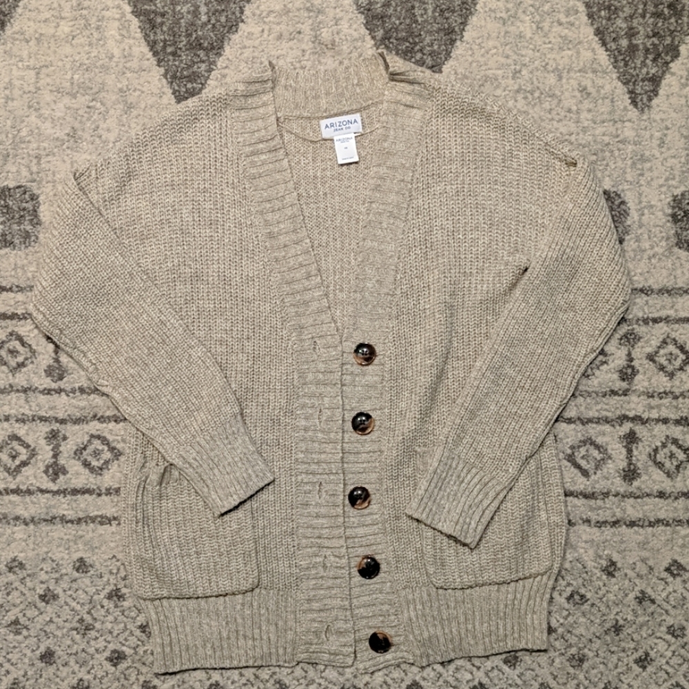 Cream heathered oversized cardigan